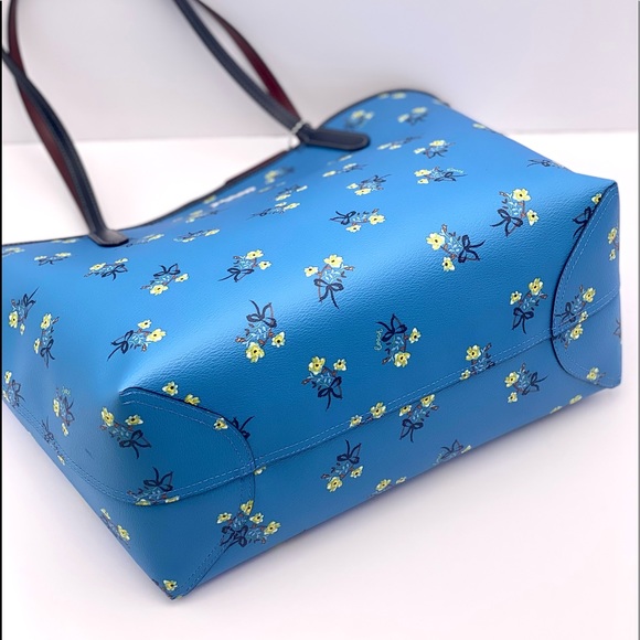 Coach City Tote with Floral Bow Print - Picture 7 of 12